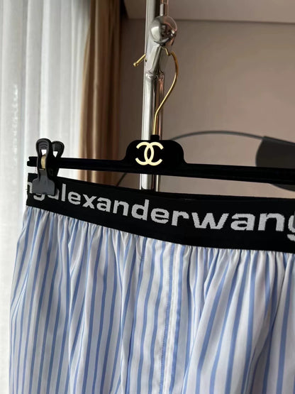 Alexander Wang Striped Letter Shorts