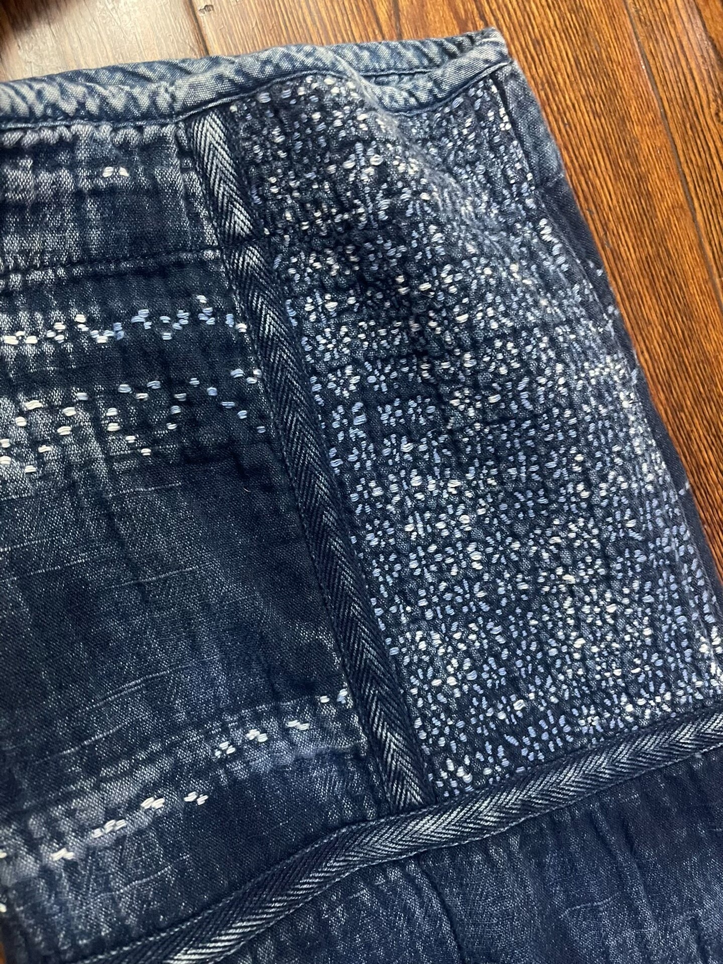 Porter Classic Cherry Blossom Sashiko Pants