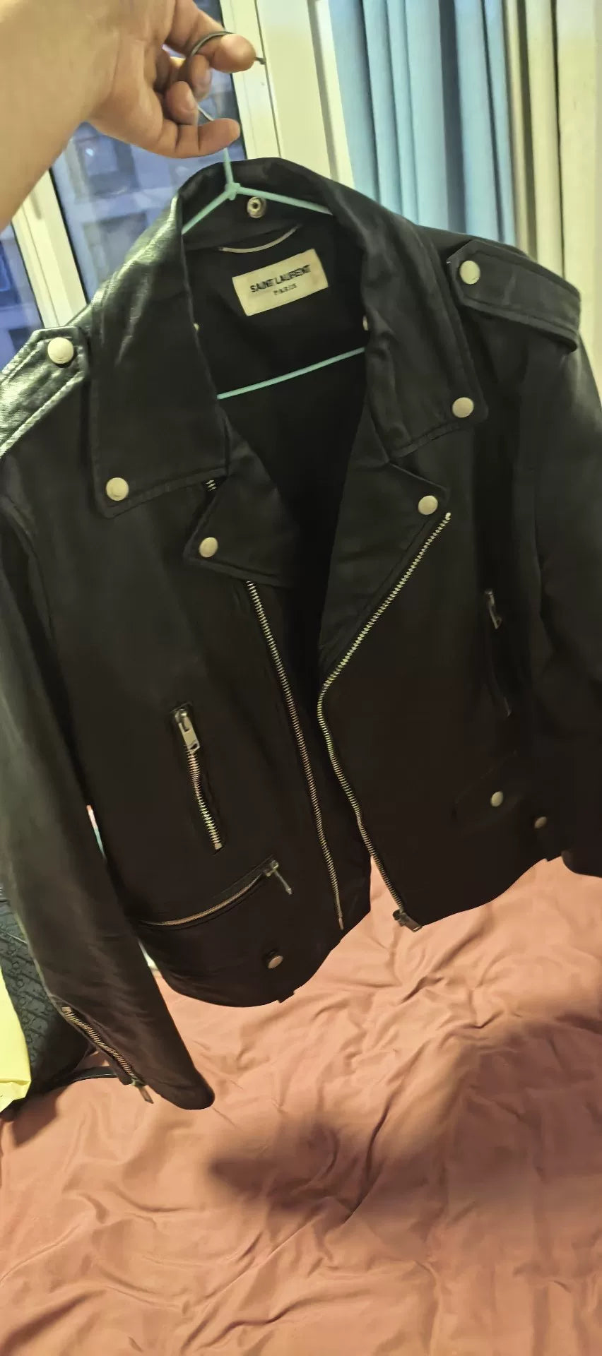 Saint Laurent Men's Black Biker Jacket
