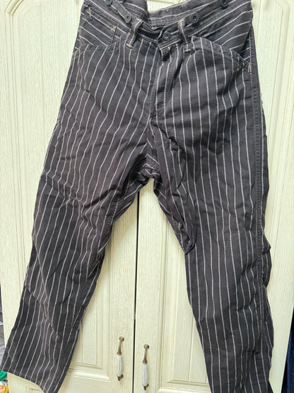 Black Striped Work Pants Size 32