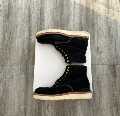 visvim virgil boots in black suede