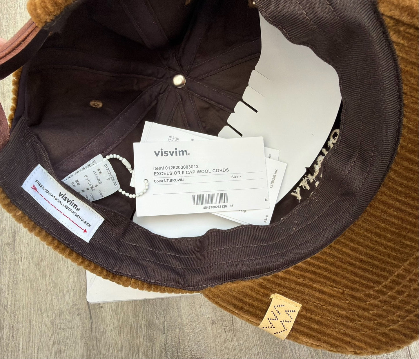 VISVIM EXCELSIOR II WOOL CORDS CAP