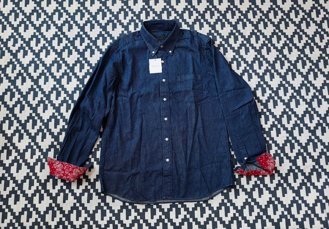 sophnet denim bandana button-up shirt