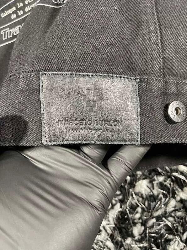 marcelo burlon printed denim jacket