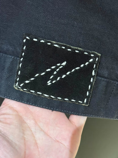 VISVIM 101 Black Damaged Denim Jacket