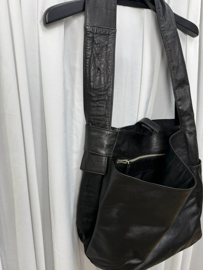 Yohji Yamamoto Noir Deconstructed Leather Crossbody