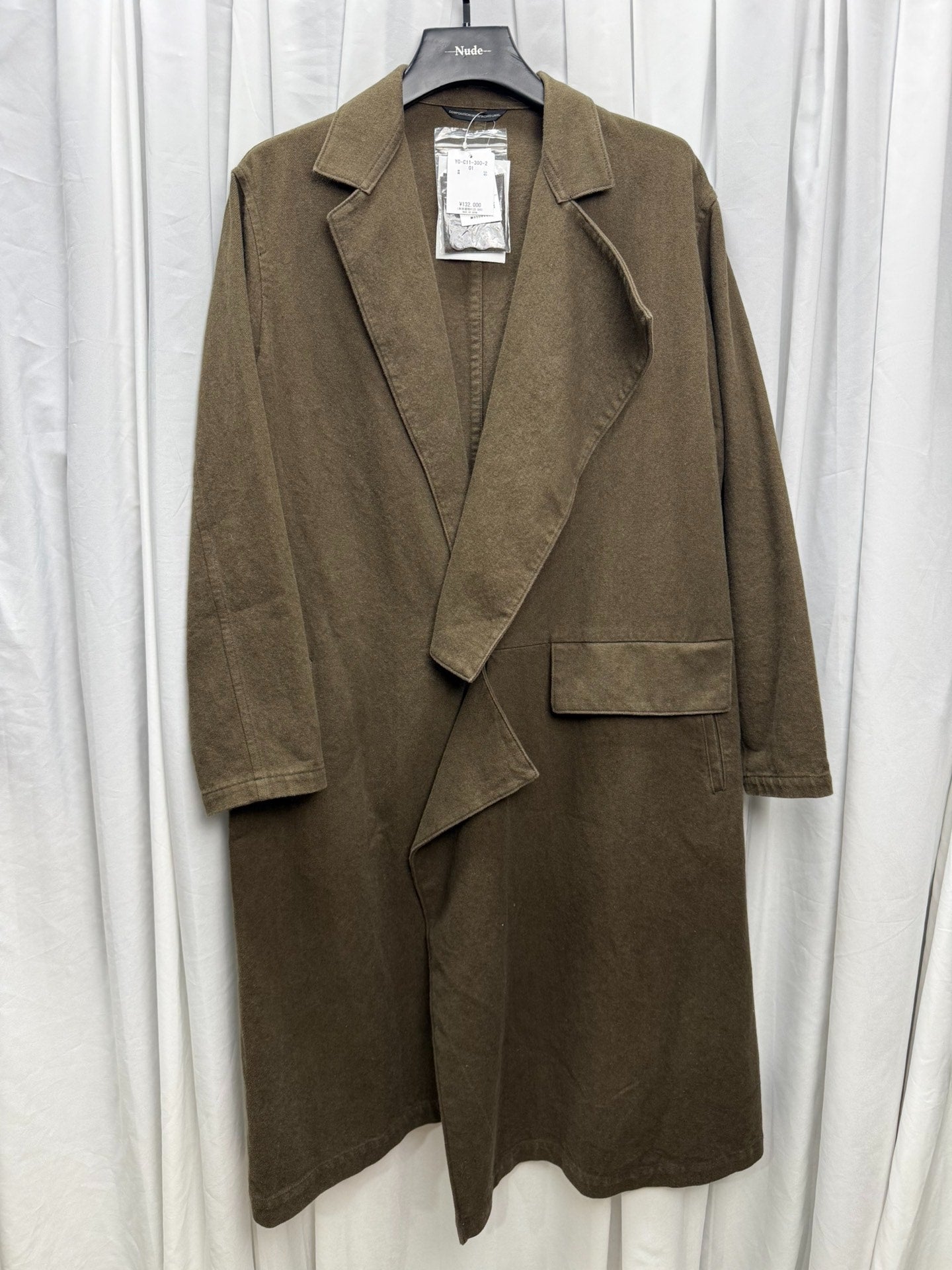 Yohji Yamamoto Y's Distressed Washed Coat