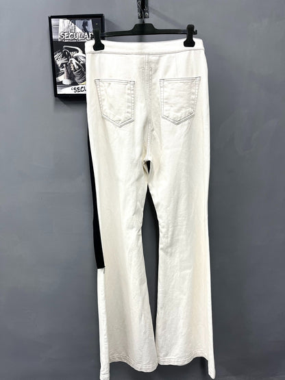 Rick Owens Bolan Bootcut White Jeans
