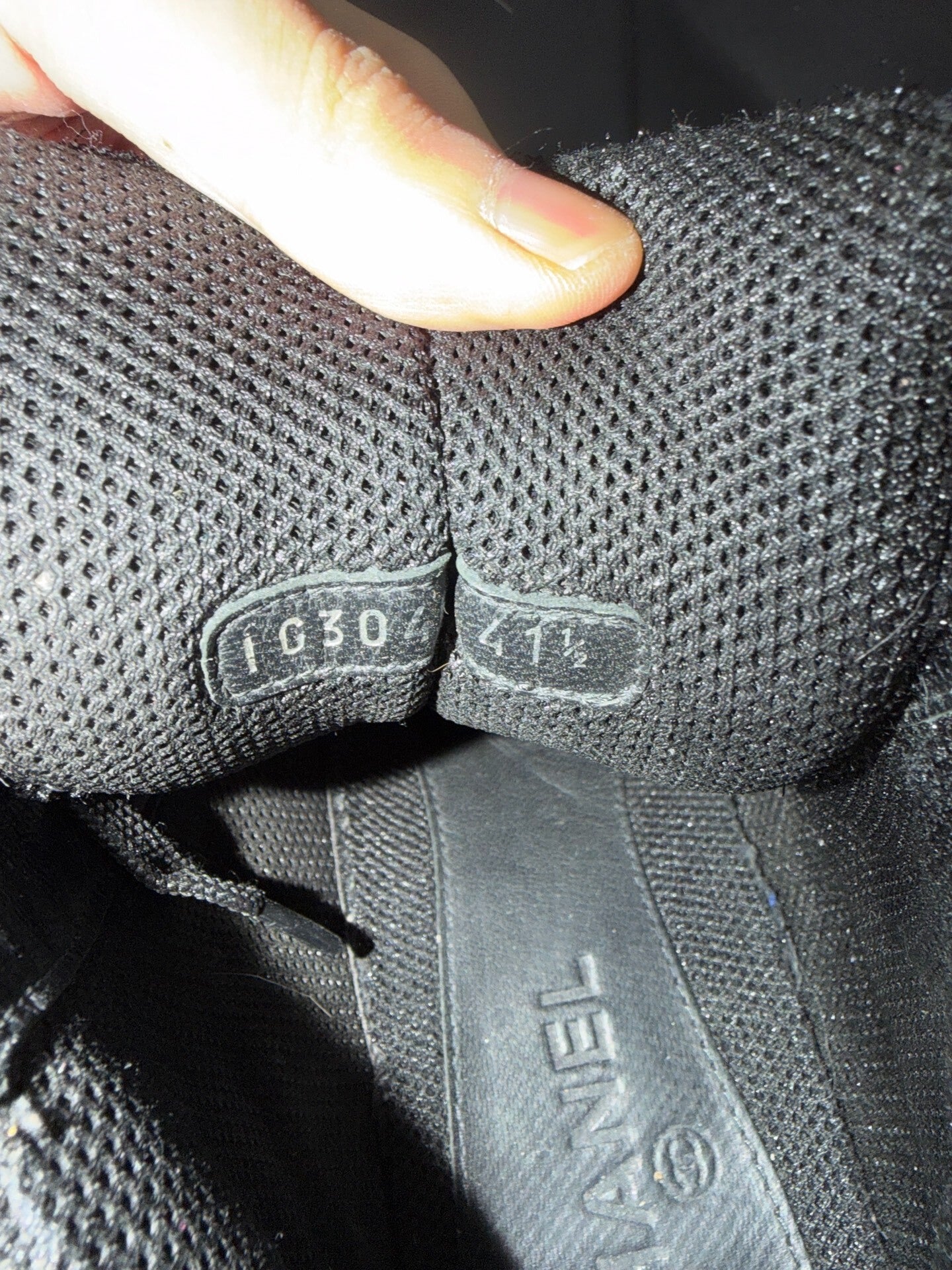 Chanel Black Logo High-Top Sneakers