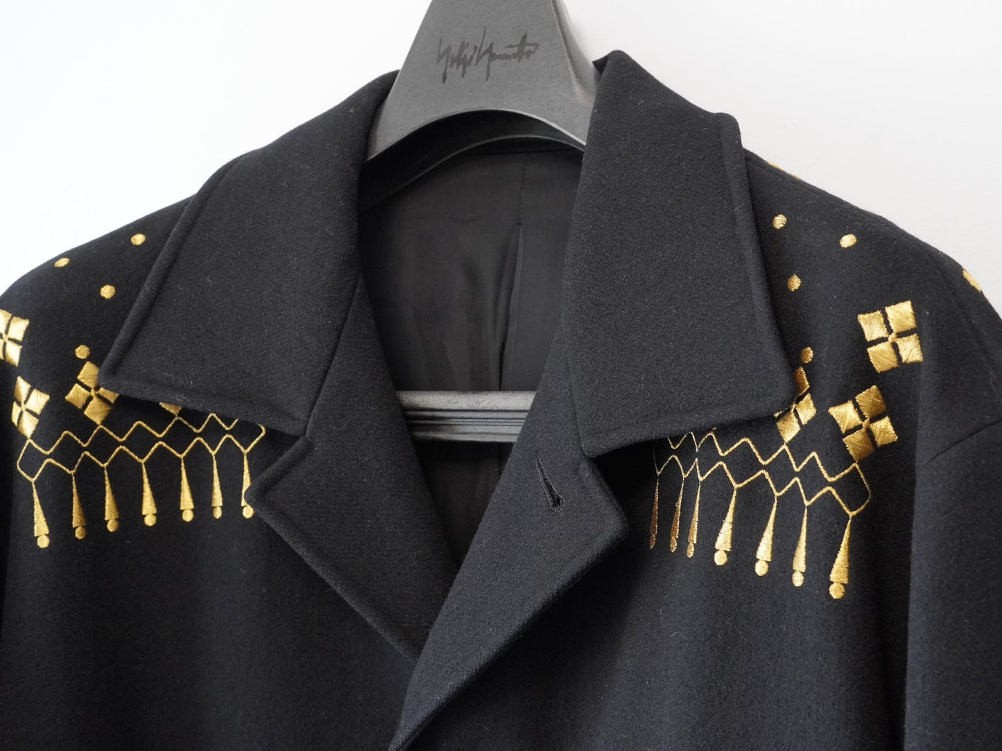 yohji yamamoto gold embroidered jacket