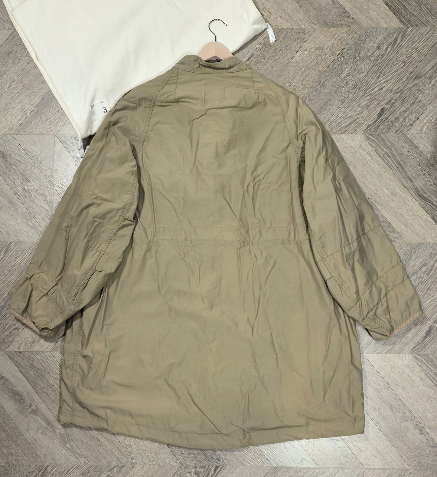 visvim bega combat coat in beige