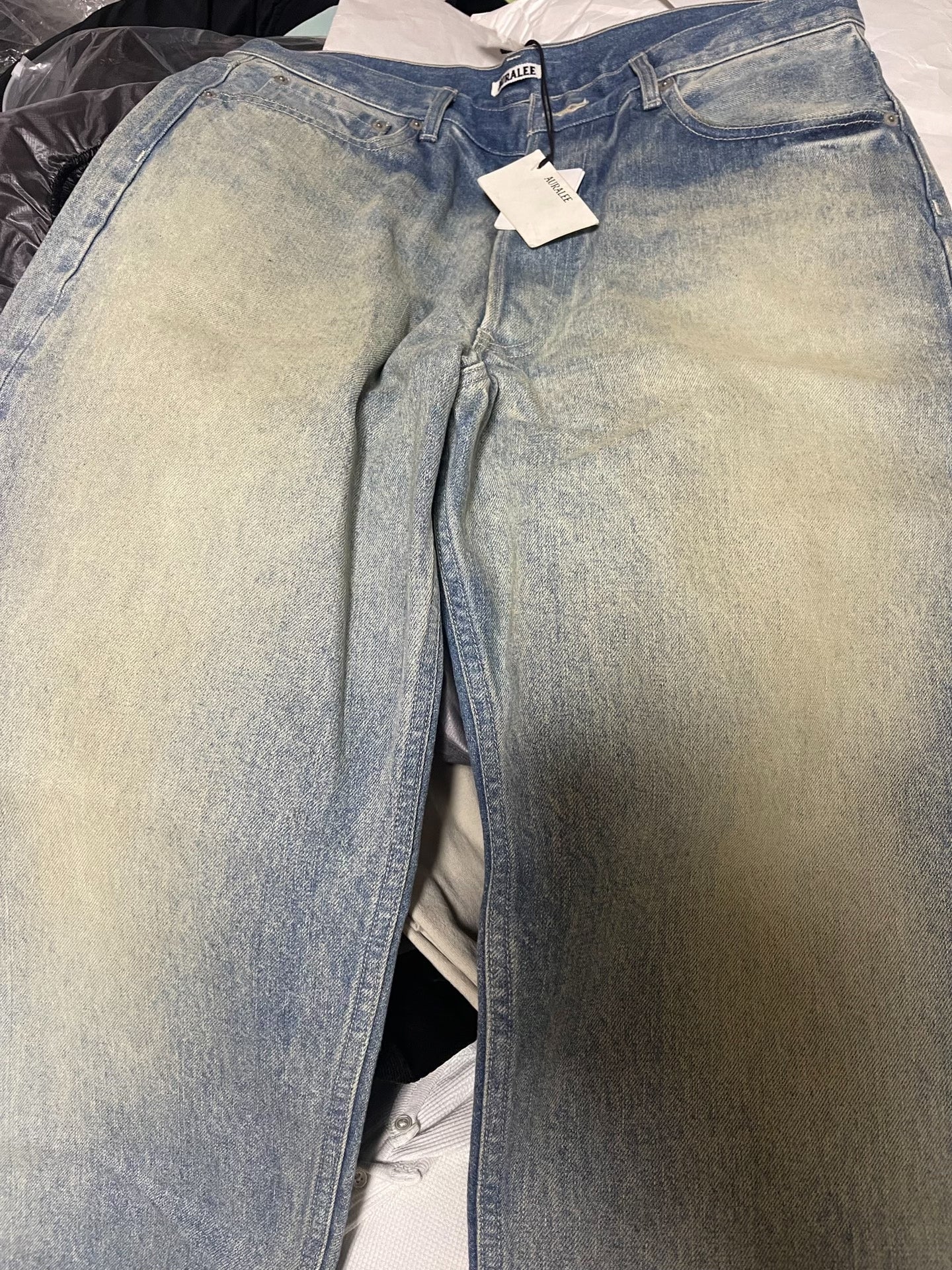 AURALEE Selvedge Faded Heavy Wide Pants