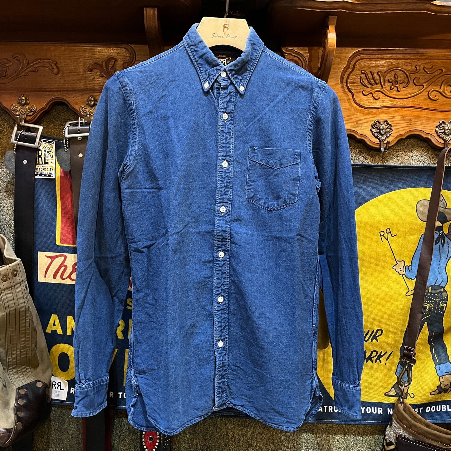 RRL Blue Dye Button-Up Shirt