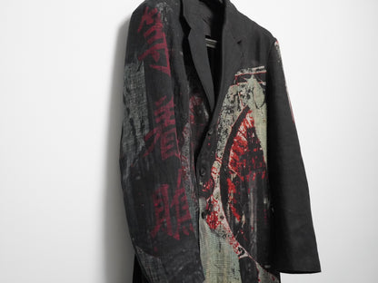 yohji yamamoto 2021ss jacket with deep slits