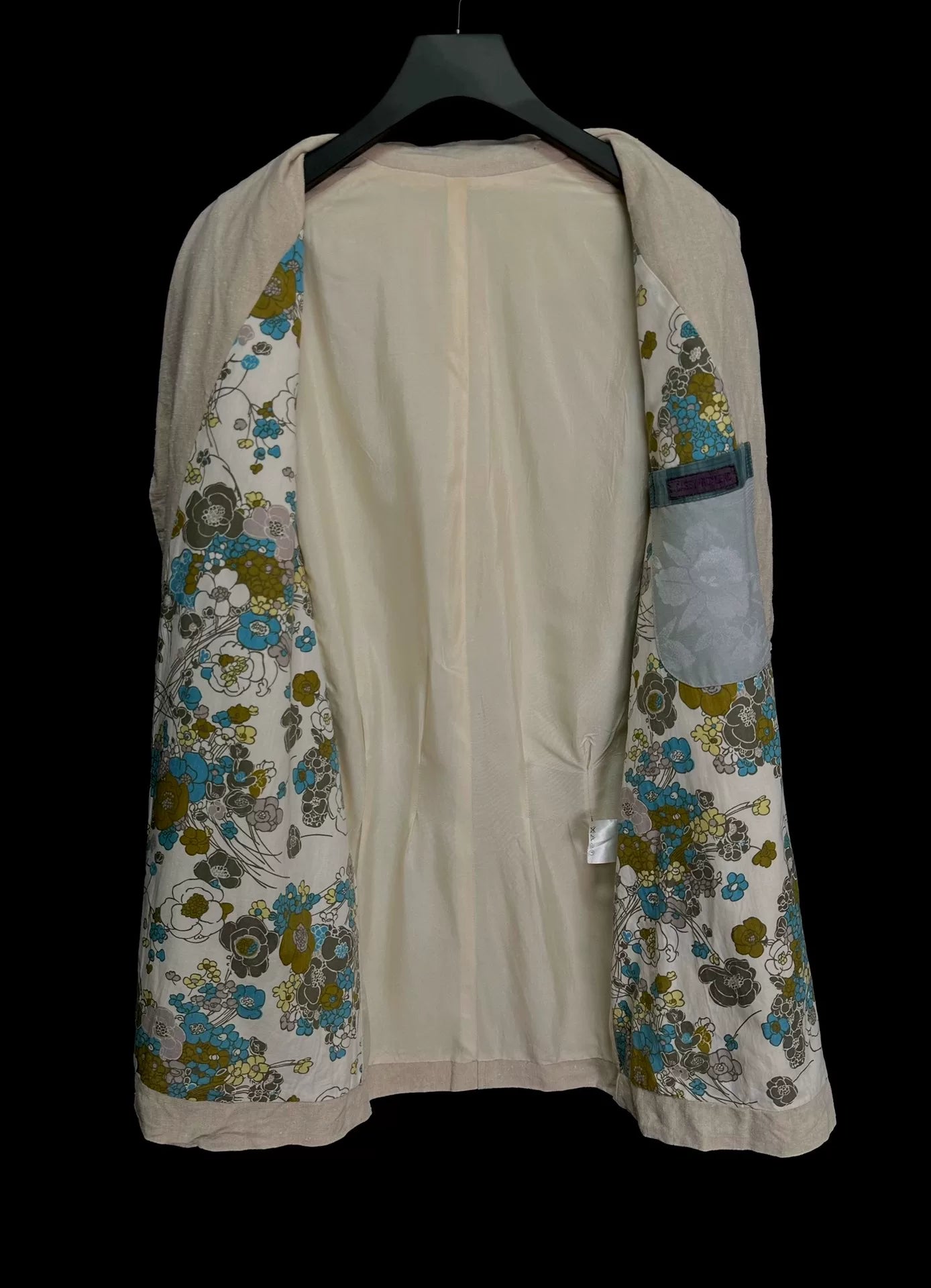 antique linen silk coat by casey vidalenc