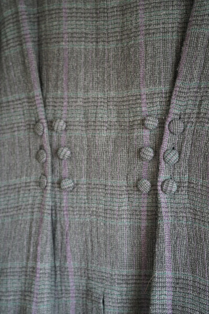 yohji yamamoto plaid wool coat