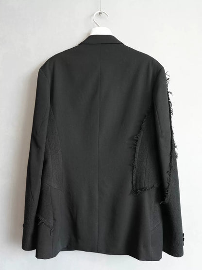 Yohji Yamamoto Knitted Patchwork Jacket