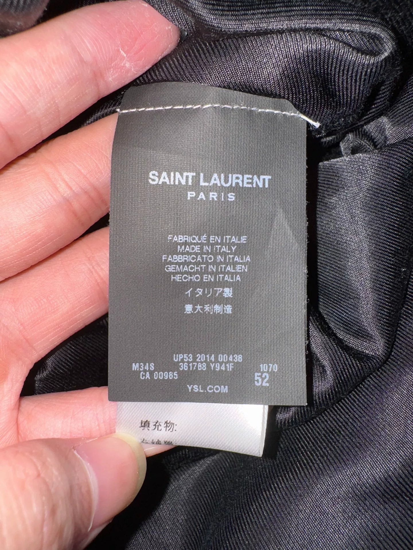 Saint Laurent Double-Breasted Check Coat