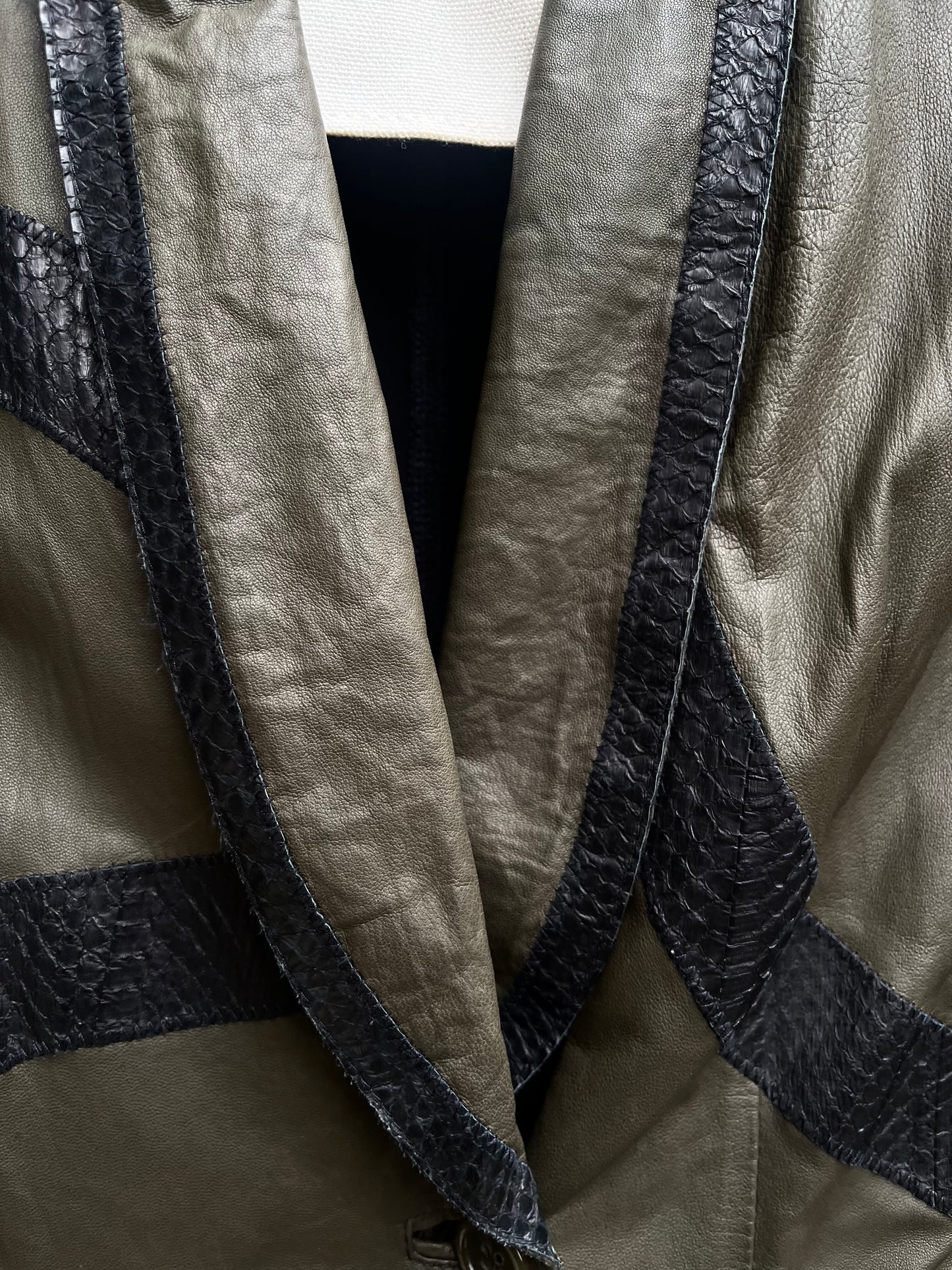 snake skin leather jacket