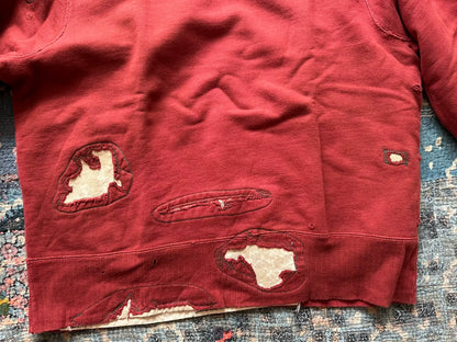 vintage levi's red distressed long sleeve tee