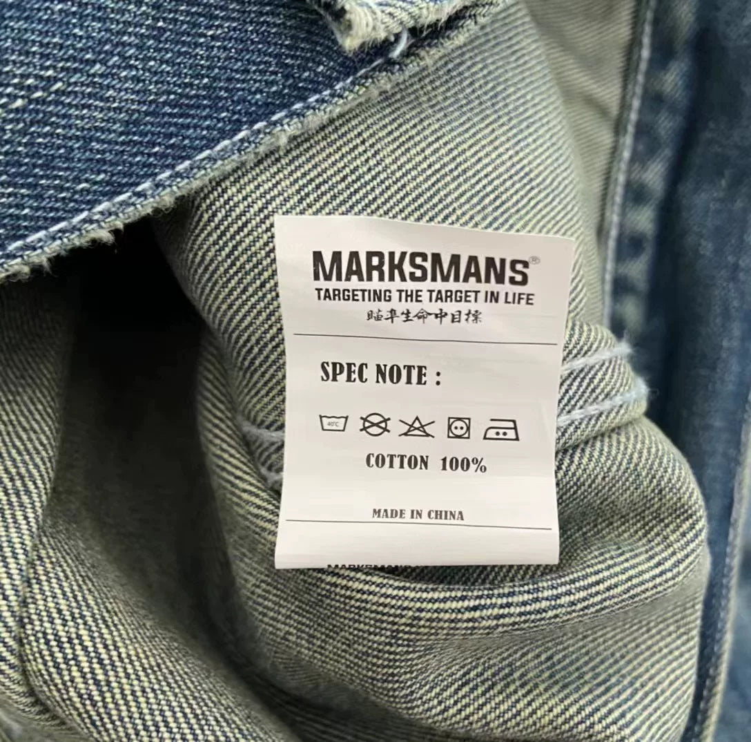 marksman's denim jacket size large