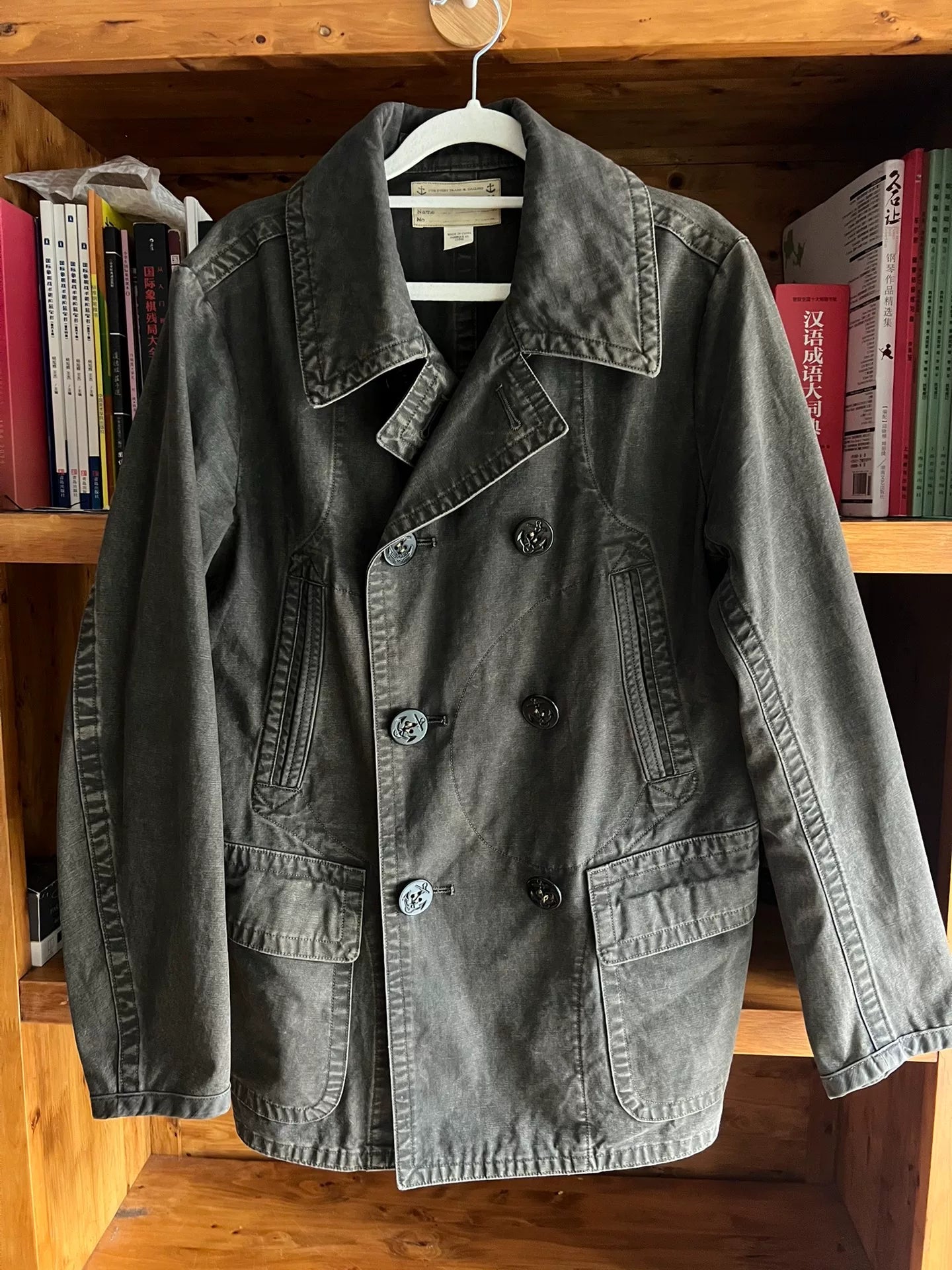 Double RRL Navy Windbreaker Coat