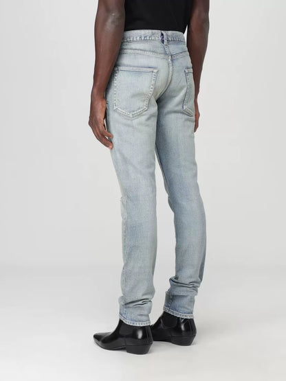 Saint Laurent Distressed Slim Fit Jeans