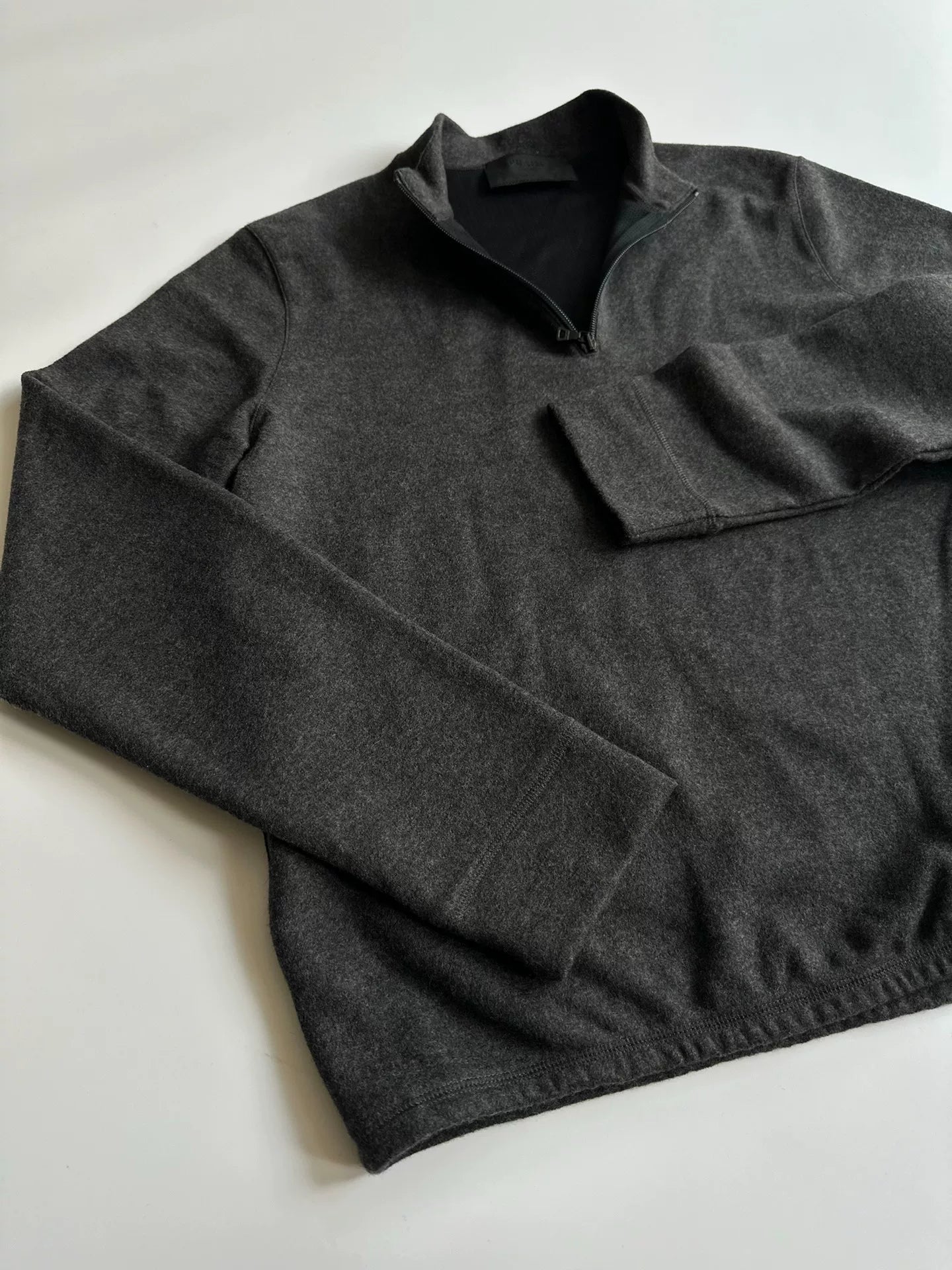 PRADA Half-Zip Wool Pullover Sweatshirt