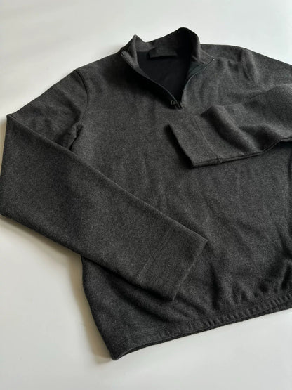 PRADA Half-Zip Wool Pullover Sweatshirt