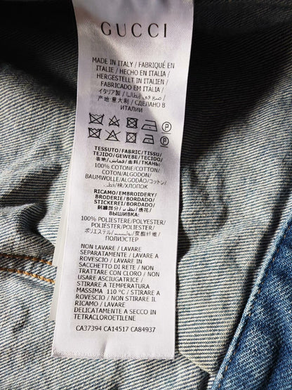 gucci vintage denim jacket with nautical patch