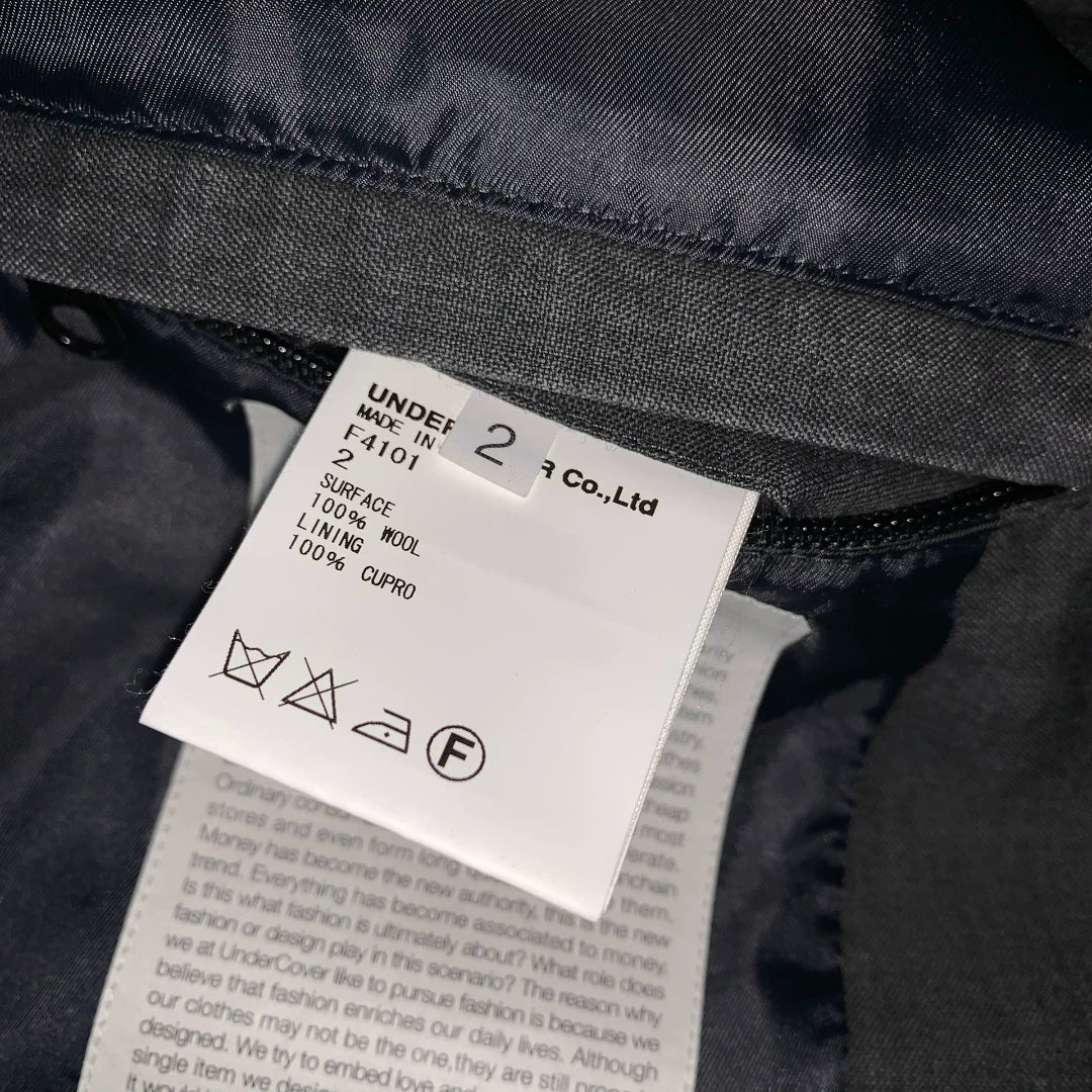 Undercover Wool Spliced Cut Trousers