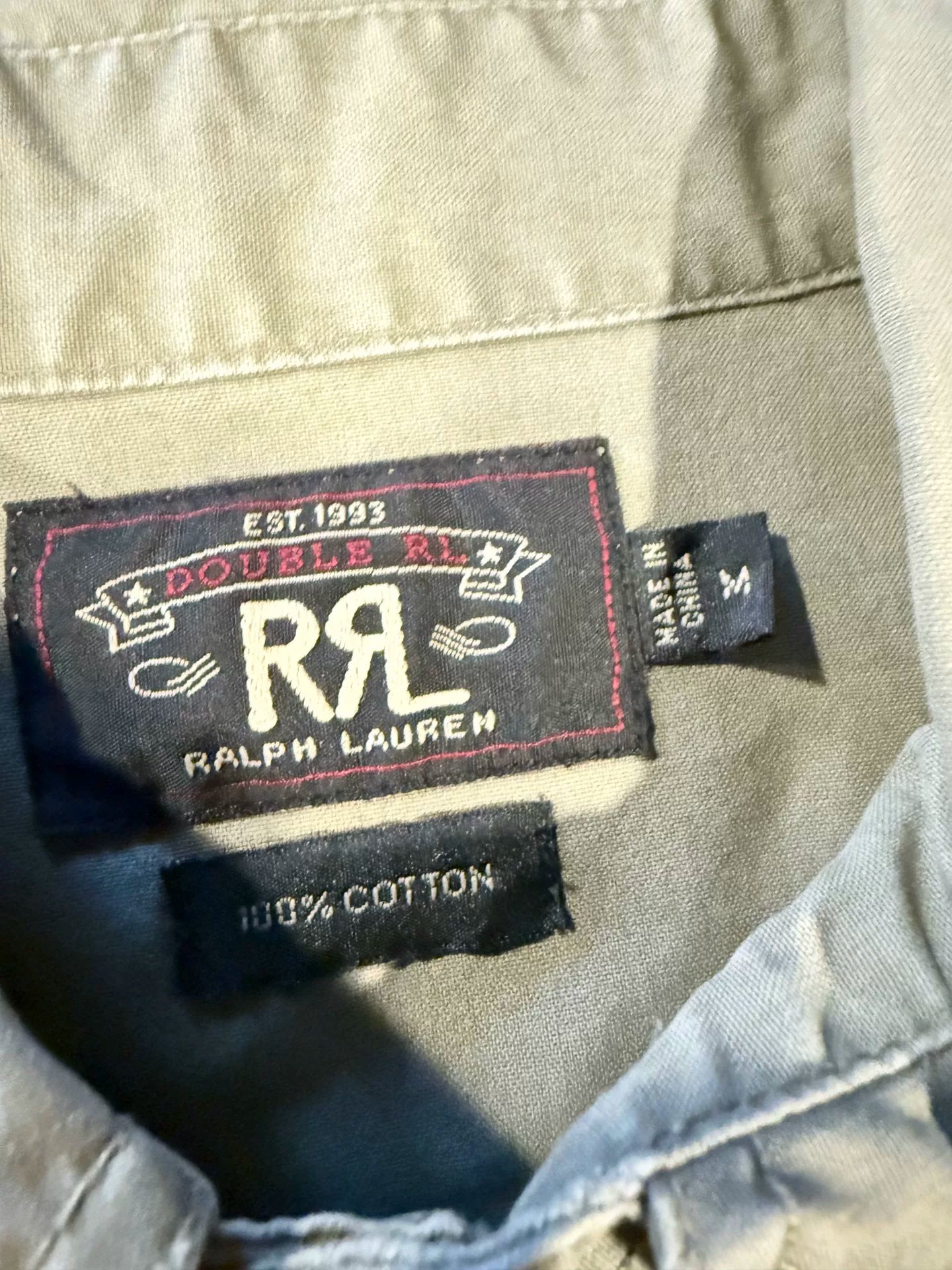 RRL Ralph Lauren Khaki Utility Shirt M