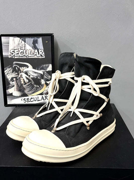 Rick Owens High-Top Canvas Star Sneakers