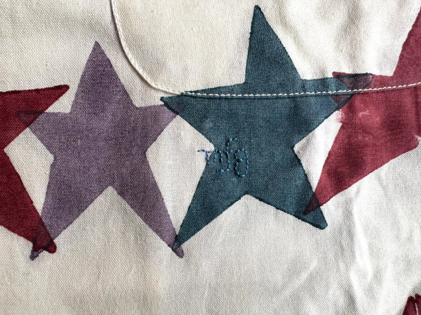 star block print short sleeve shirt