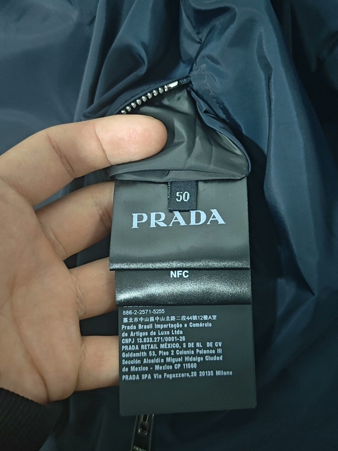 Prada Dual-Sided Nylon Jacket with Triangle Logo