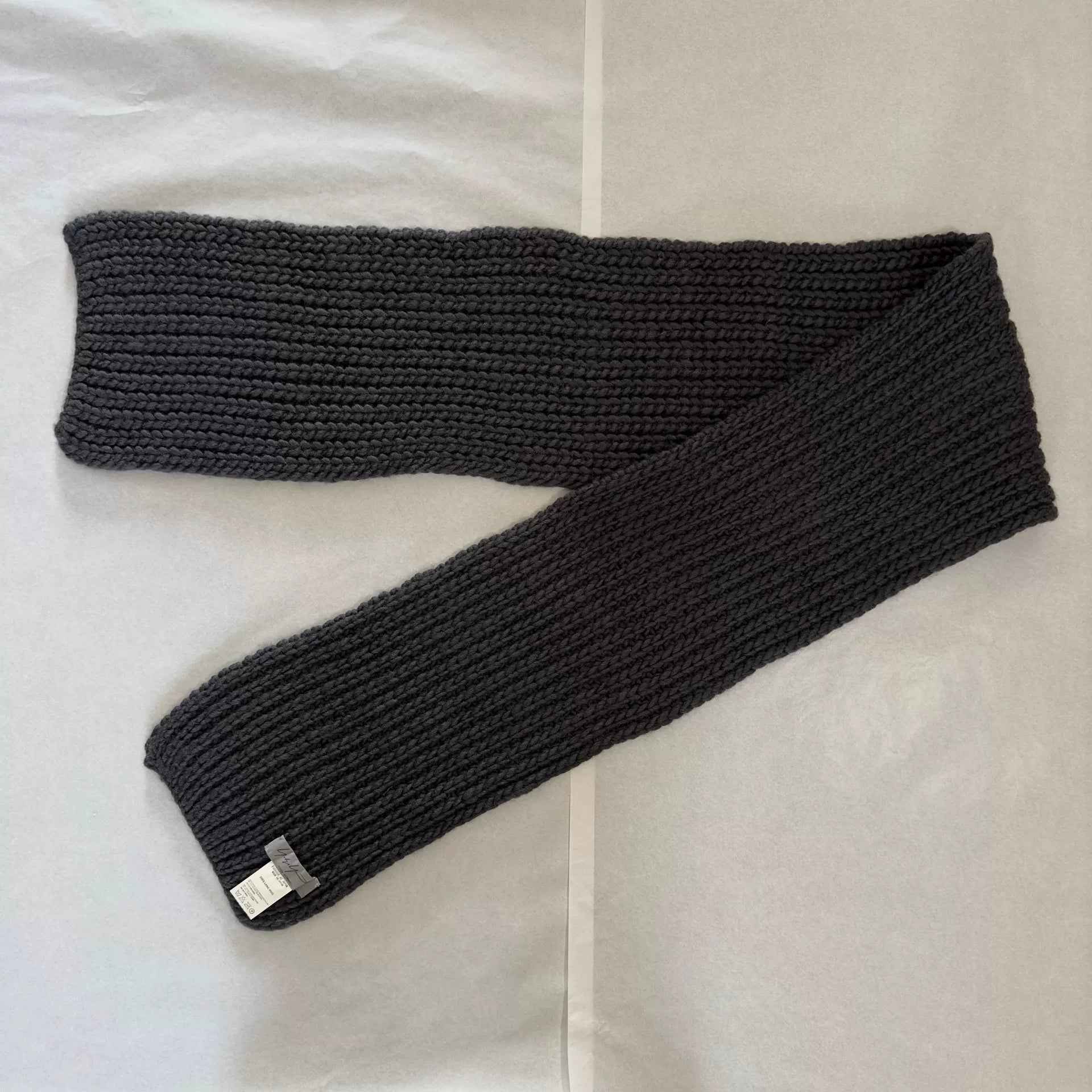 handmade woven scarf by Yohji Yamamoto