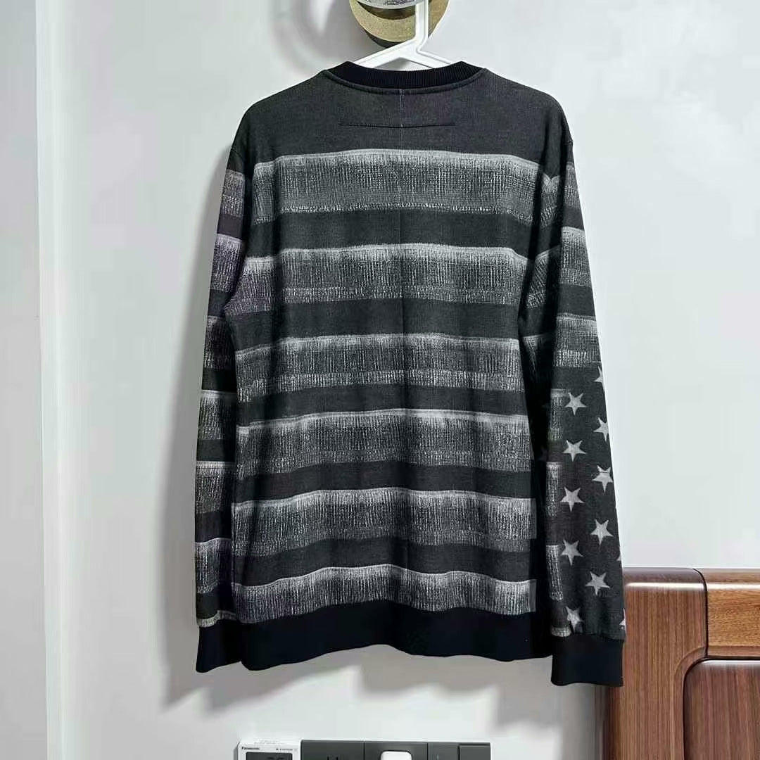 givenchy classic star stripe sweatshirt size small