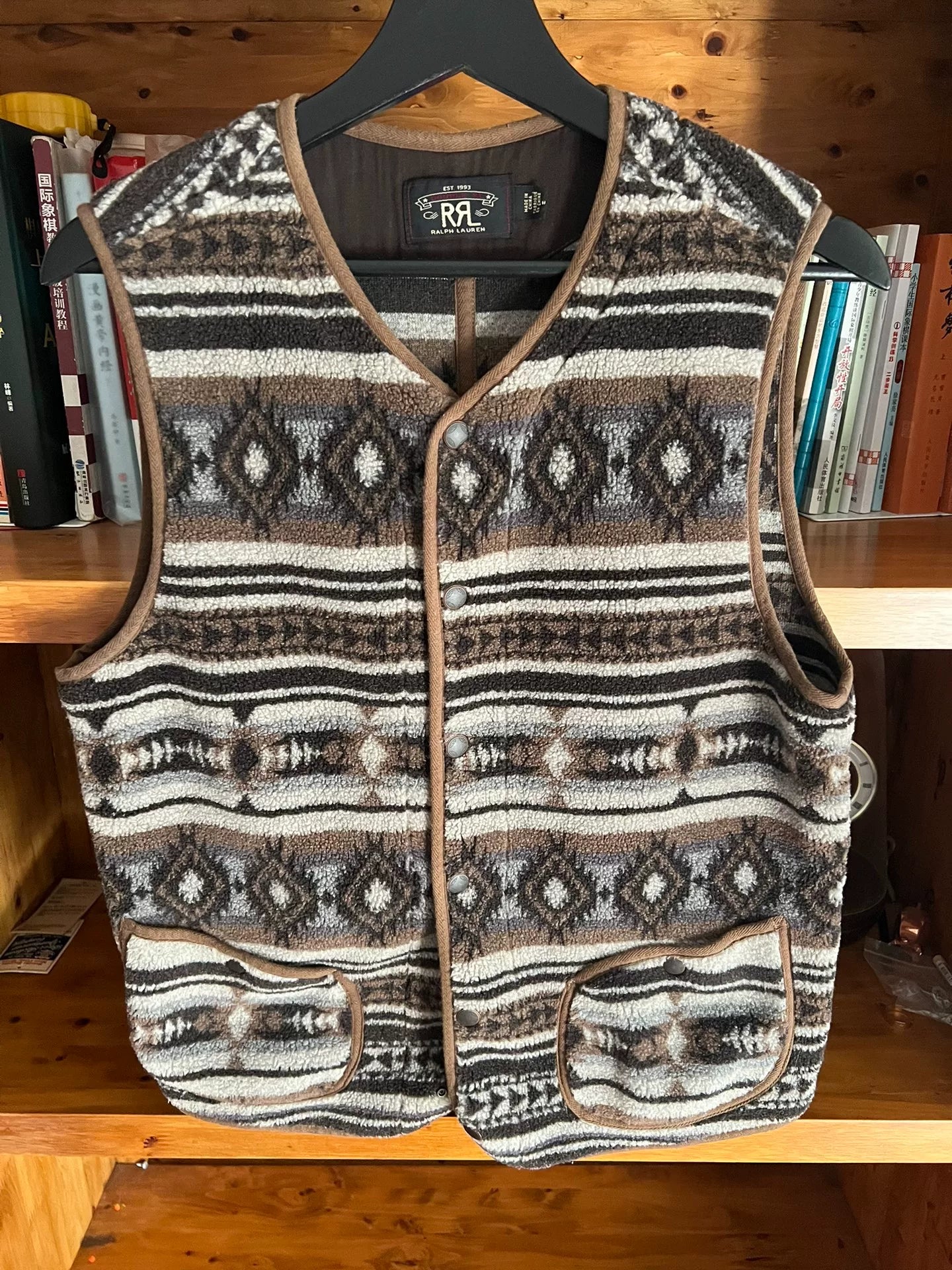 wool navajo vest by double rl