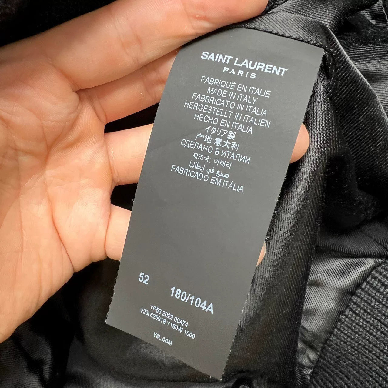 Saint Laurent YSL Black Baseball Jacket