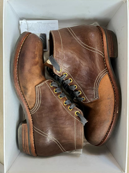 visvim brigadier boots mid-folk brown leather