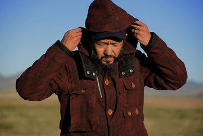 freewheelers field master jacket in burgundy