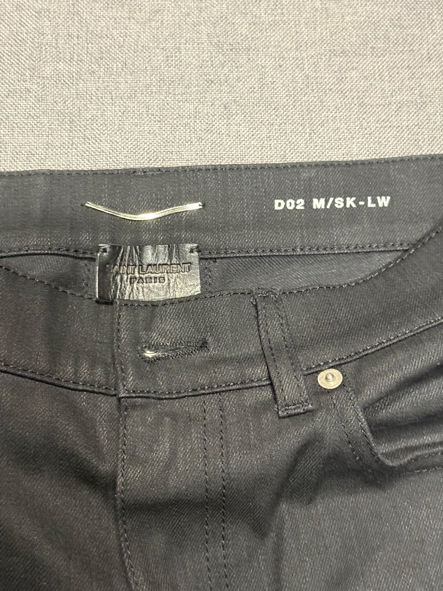 Saint Laurent SS16 Black Biker Skinny Jeans