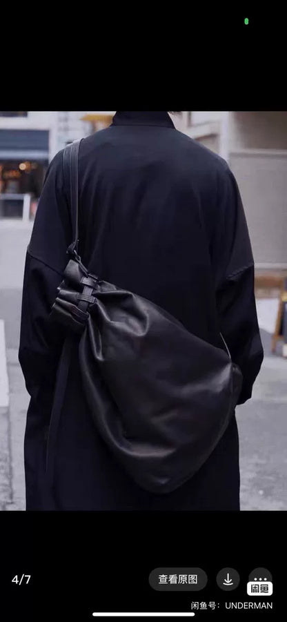 Yohji Yamamoto Pour Homme Leather Hobo Bag