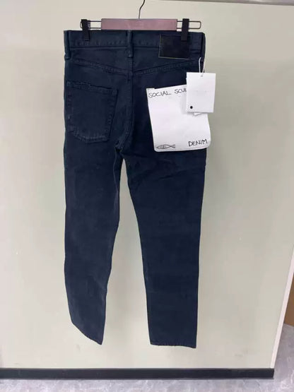 Visvim Dark Blue Distressed Denim Jeans