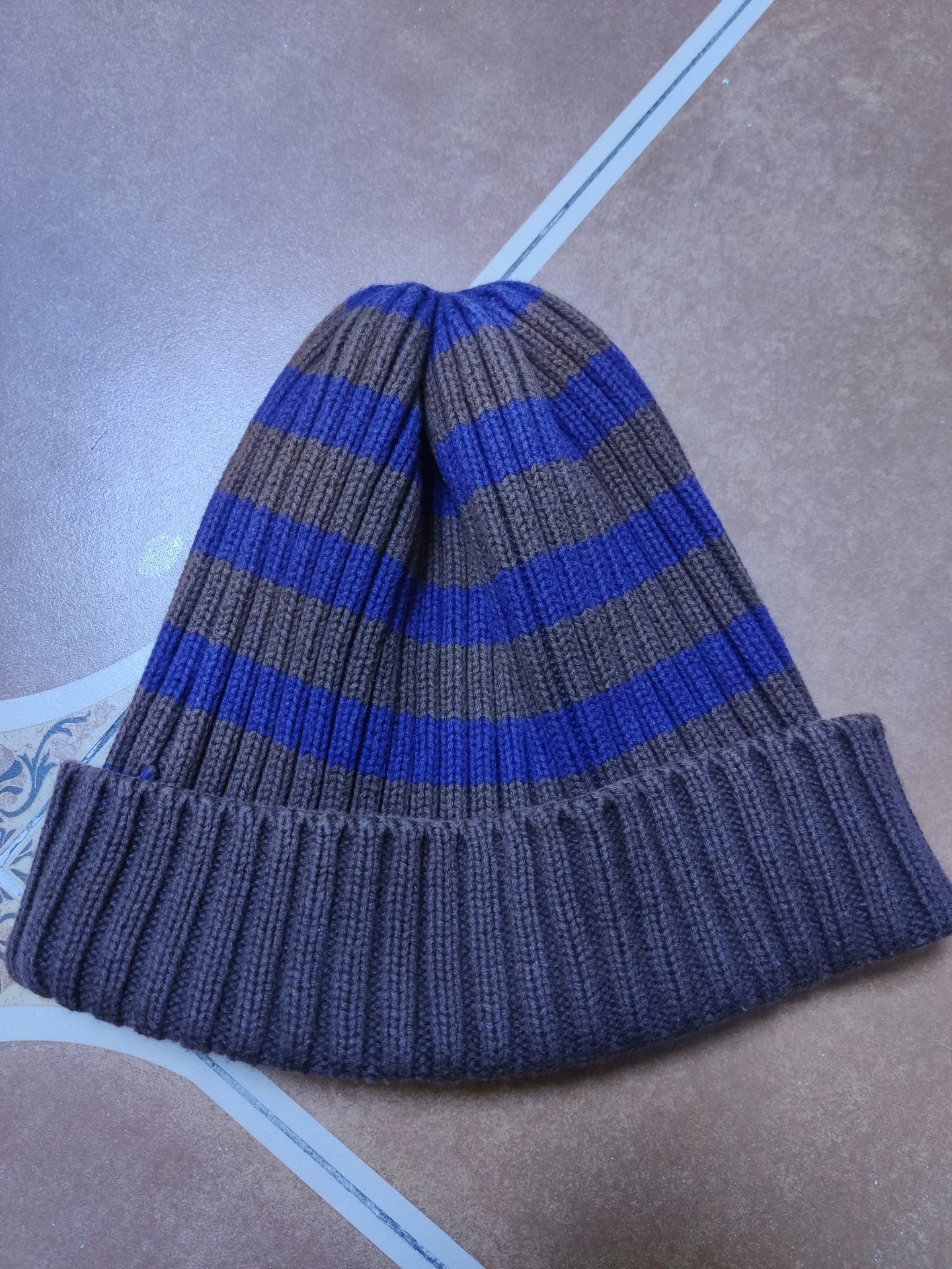 Striped Knit Beanie Hat for All