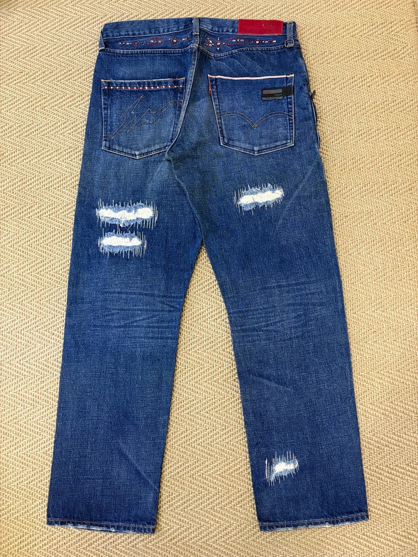 Levi's Fenom Crush Washed Distressed Rhinestone Jeans