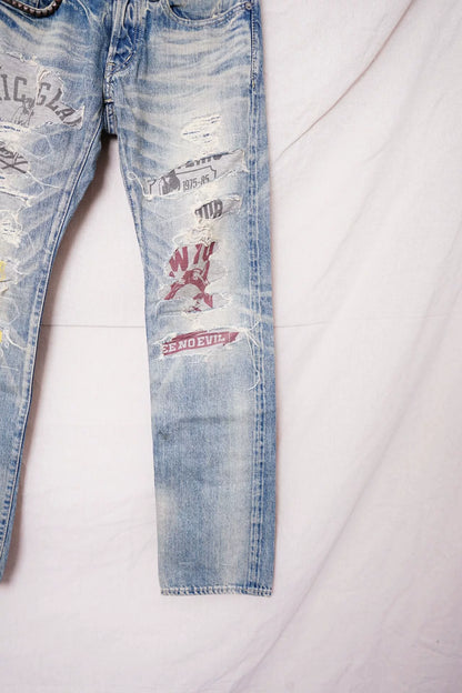 Hysteric Glamour Distressed Graffiti Jeans