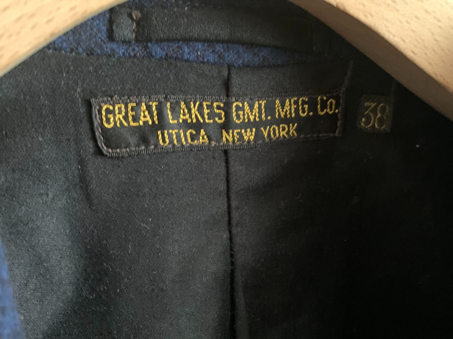 classic blue check blazer size 38