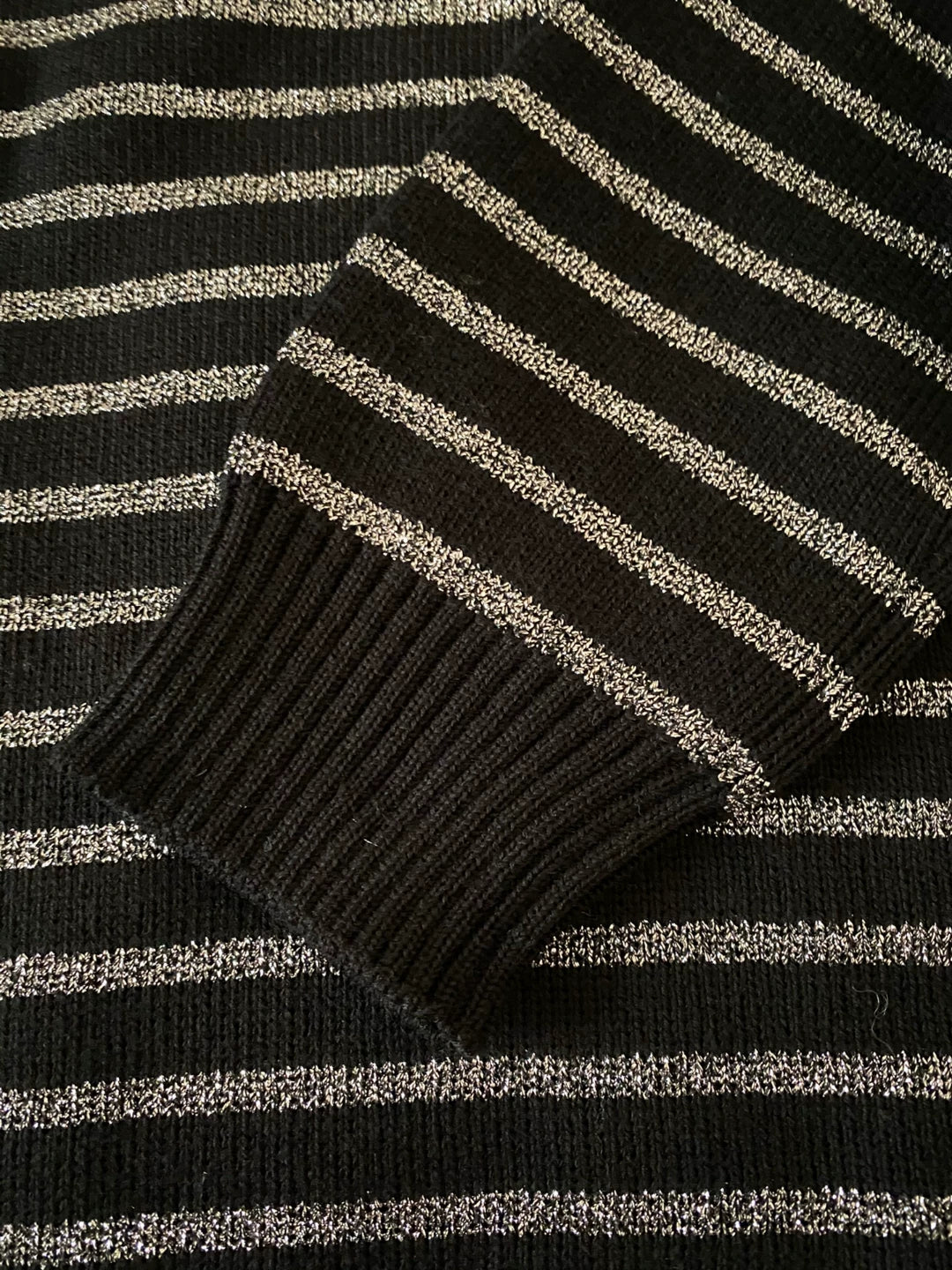Saint Laurent Men's Silver Stripe Wool Sweater