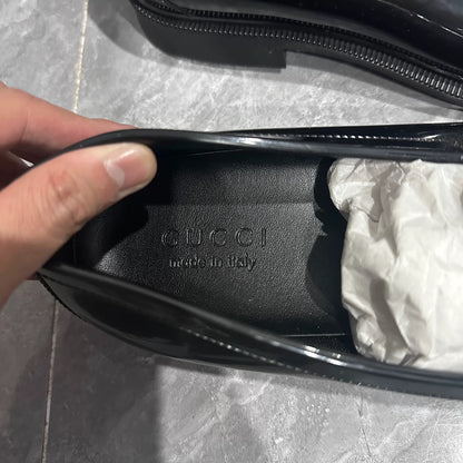 GUCCI Black Loafer Rain Boots